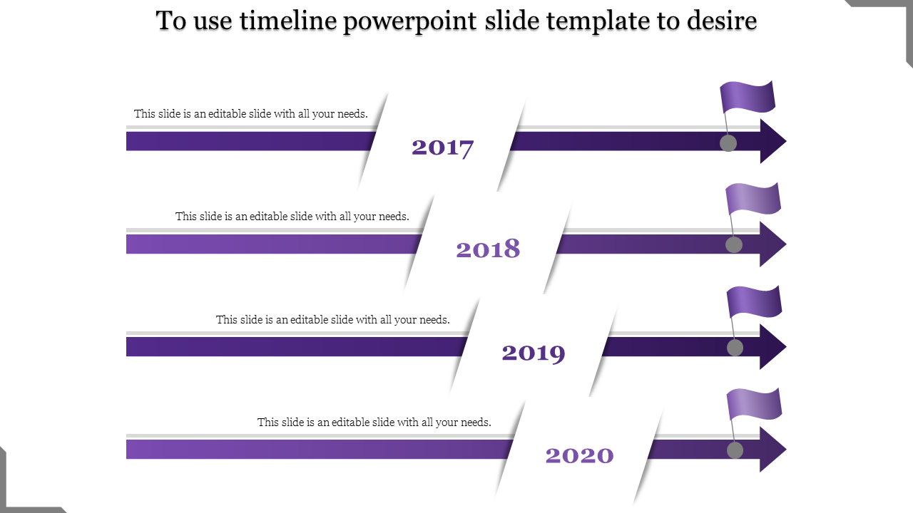 Editable Timeline PowerPoint Slide Template Designs